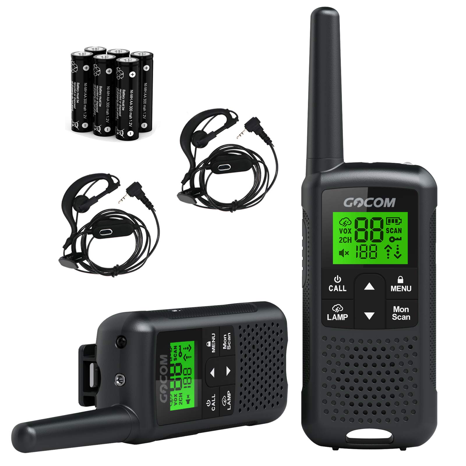 G200 Family Radio Service (FRS) Walkie Talkies for Adults, Long