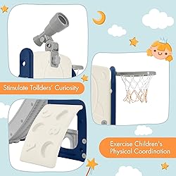 Virubi 5 in 1 Toddler Slide Playset, Climbing Toys