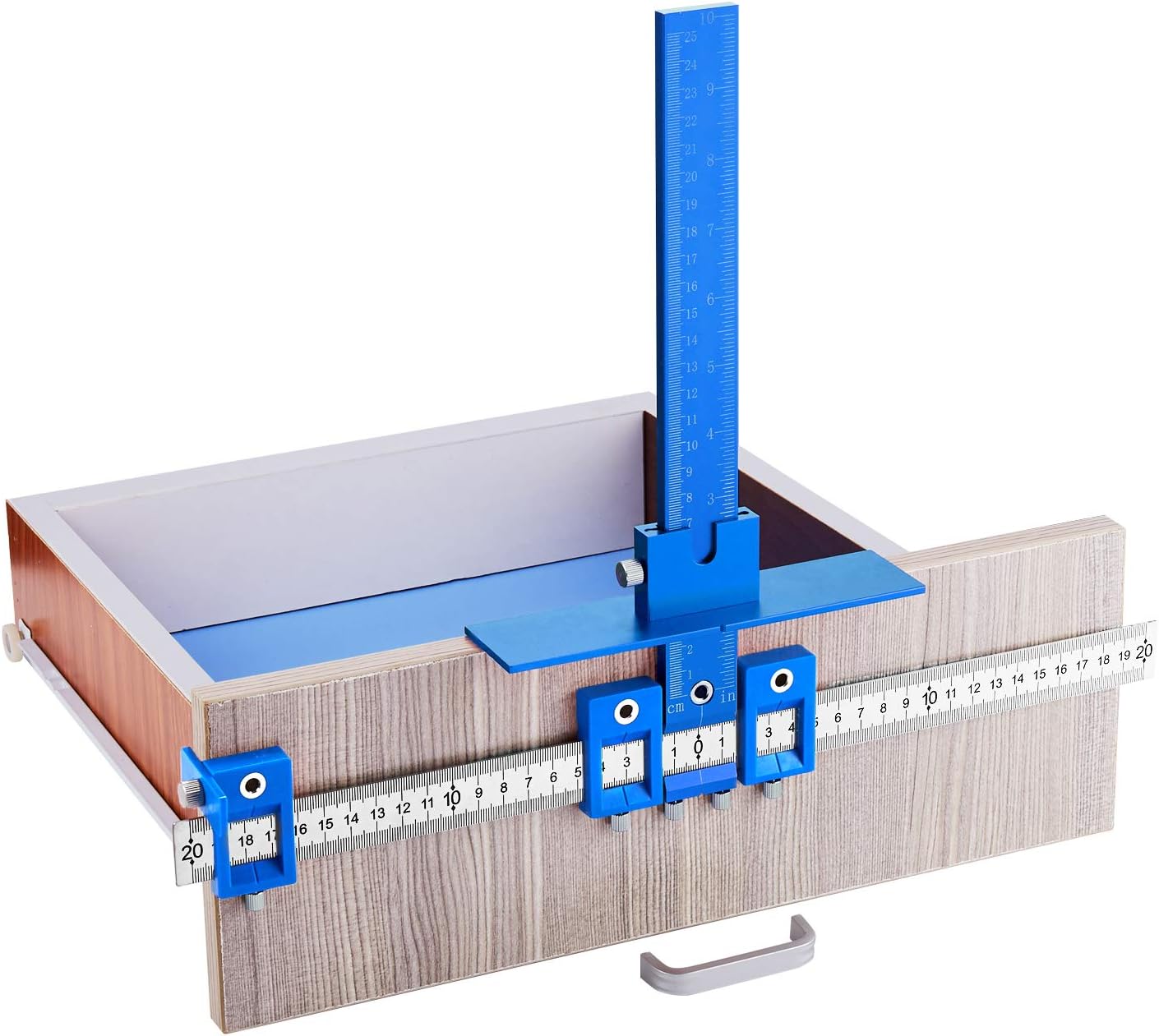 Cabinet Hardware Jig Mounting Template Drill Guide Sleeve Drawer Pull Jigs handle jig Power Tools Drilling Punch Locator Wood Drilling Dowelling Woodworking Kit for Cabinets Knobs and Pulls - - 