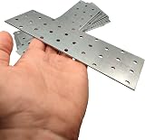 LLB Steel Timber Connector Flat Plate 200x60x2mm Galvanised 30 Holes 10pc Pack view 6