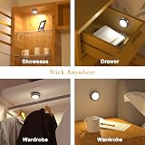Starxing Puck Lights with Remote, Under Cabinet Wireless LED 6 Pack Battery view 5