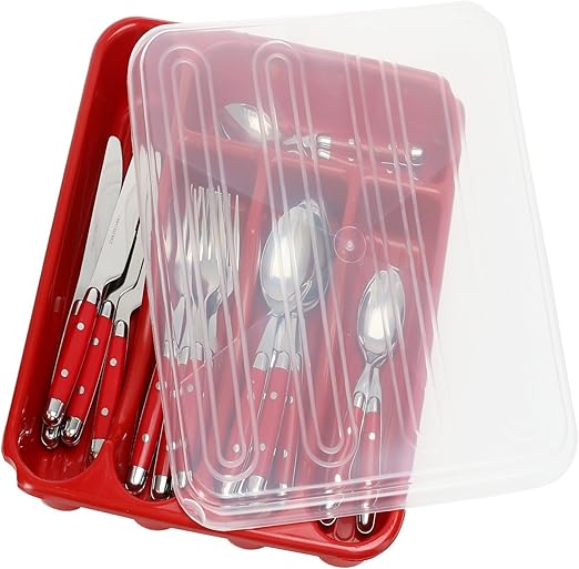 Amazon Com Zilpoo Flatware Storage Plastic Tray With Lid