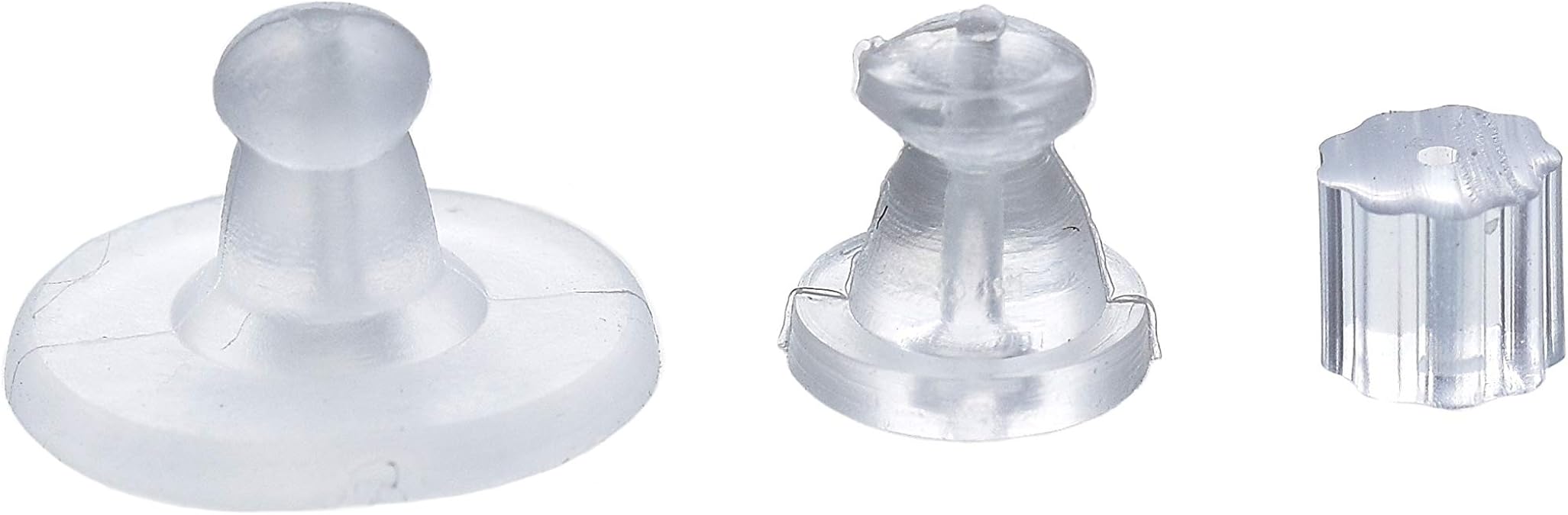 pewterhooter I0 pairs of soft, comfortable & secure clear plastic