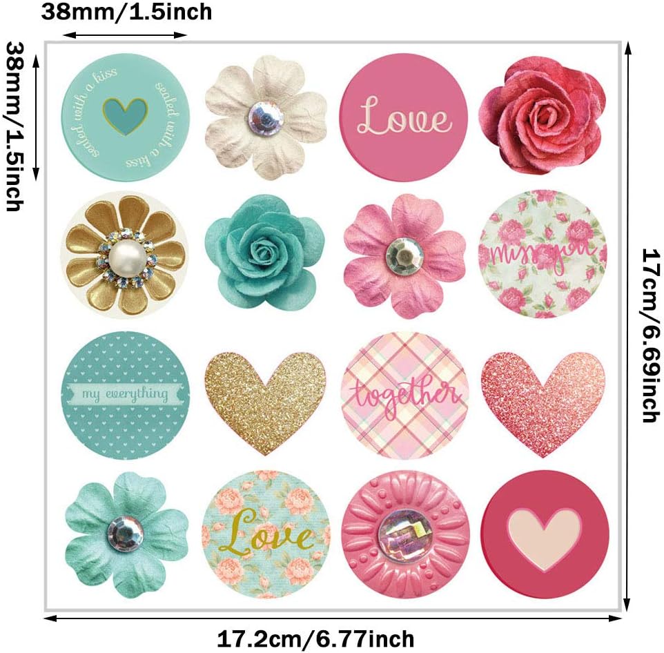 512 Pieces Thank You Sticker, Round Sticker with Flower - Image 3
