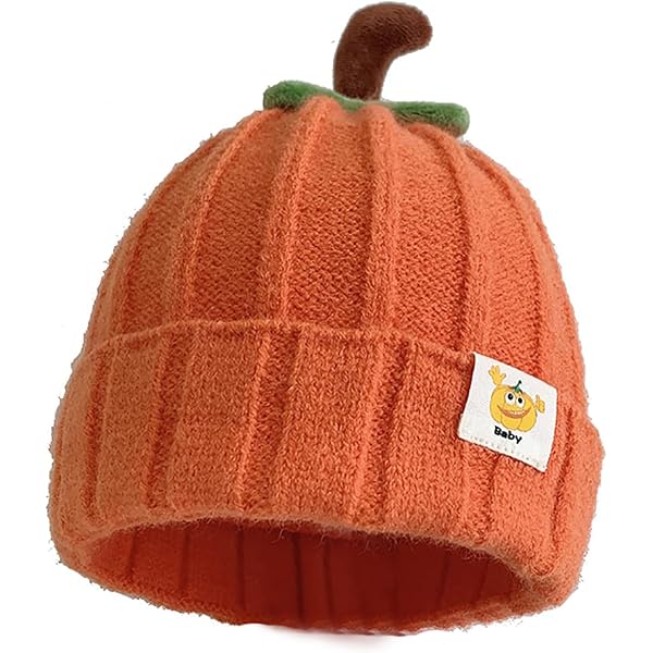 Amazon.com: Halloween Beret Hat Pumpkin Knit Beanie Plush  display picture 1