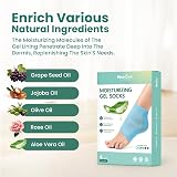 Welnove Moisturizing Heel Socks Aloe Vera Gel Lining 2 Pairs Extra Large view 5