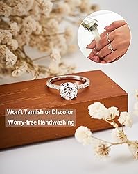 Oivley 1.5CT Round Engagement Rings for Women