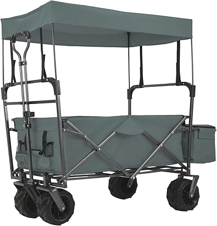 folding beach wagon with canopy