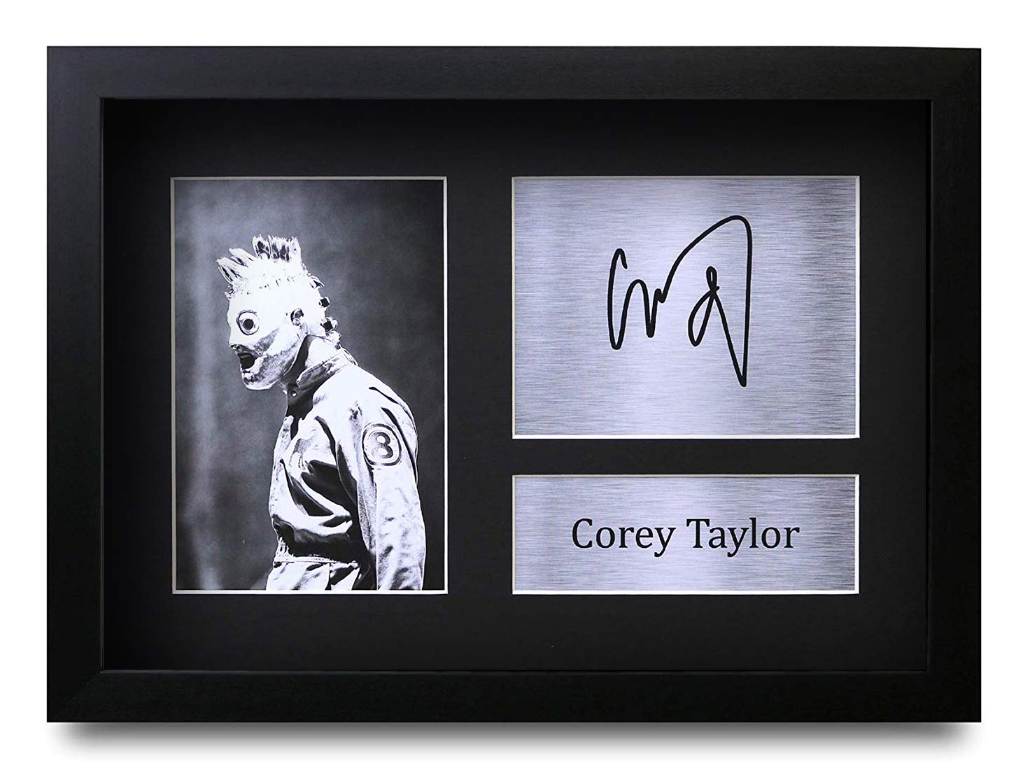 HWC Trading FR Corey Taylor Gifts Signed FRAMED A4 Printed Autograph Slipknot Gift Music Print Photo Picture Display