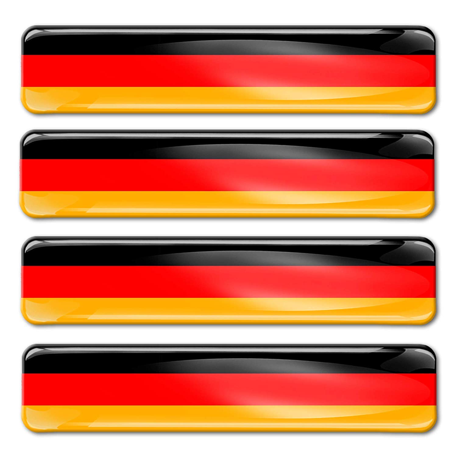 SkinoEu® 4 x 3D Gel Silicone Stickers Decals Germany National Flag Logo Emblem Badge Car Auto Moto Motorcycle Windows Door PC Tablet Laptop Accessories Tuning Gift F 9