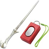 Bird Training Clicker Kit with Target Stick, Resin Training Stick &amp; Wrist Strap Clicker for Parrots, Parakeets, Conures, Cockatiels, Lovebirds (White &amp; Red)