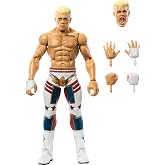 Mattel WWE Elite Action Figure &amp; Accessories, 6-inch Collectible Cody Rhodes with 25 Articulation Points, Life-Like Look &amp; Swappable Hands