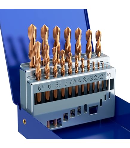 Twist Drill Bits 2-Pack 8.7mm Cobalt Drill Bits - 135° Point HSS Twist ...