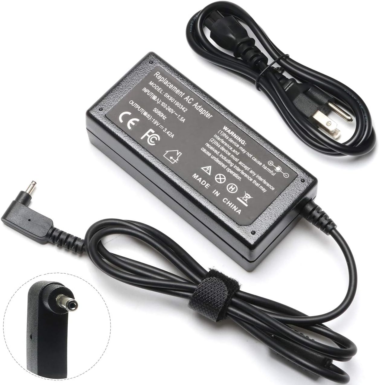 SOLICE 65W Adapter Charger Power Cord for Laptop t Acer Aspire One Cloudbook AO1-131, AO1-431 Iconia W700 Table Compatible P/N:KP.06503.007 KP.06503.0006 PA-1650-80 PA-1650-68 PA-1700-02 ADP-65MH