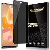 Anbzsign 2+2 Pack for Infinix GT 50 Pro Privacy Tempered Glass Screen Protector Full Coveray and Camera Lens Protector, Anti-Spy 9H Hardness Touch Sensitive Case Friendly