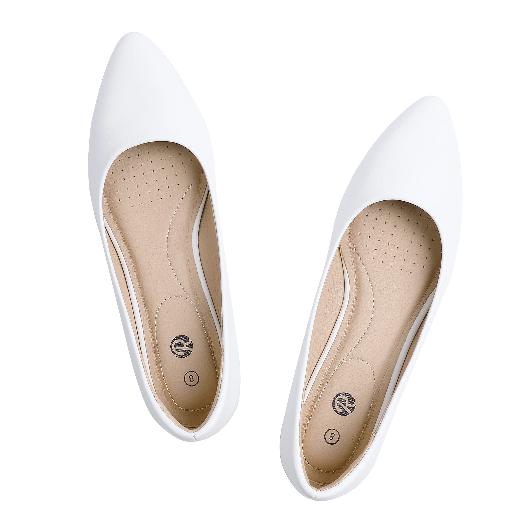 Photo 1 of Rekayla Women's Flats Classic Pointed Toe Ballet Flats Casual Comfort Slip On Flats Shoes Versatile Dress Shoes for Women