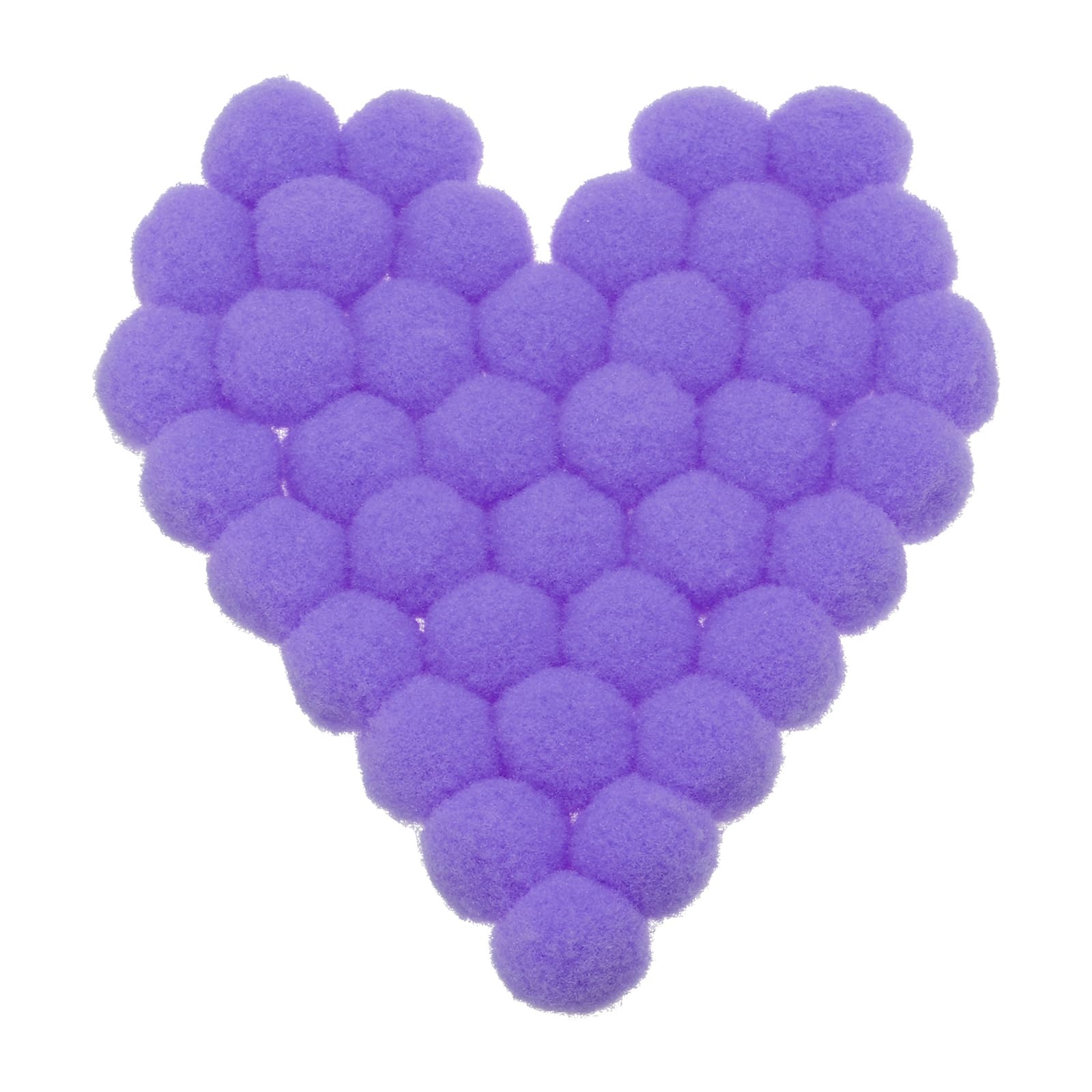 Rebower Pom Pom Soft and Fuzzy Balls Rainbow Craft Pom Pom Fabric [for DIY Creative Crafts Projects and Decoration] - 0.59 Inch/Light Purple / 300PCS
