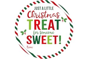 Alynta Christmas Gift Tags Stickers - 2 Inch Holiday Stickers 120Pcs Large Round Christmas Card Sticker Labels Xmas Sticker for Envelope Seals Card Ornament (Red and Green)