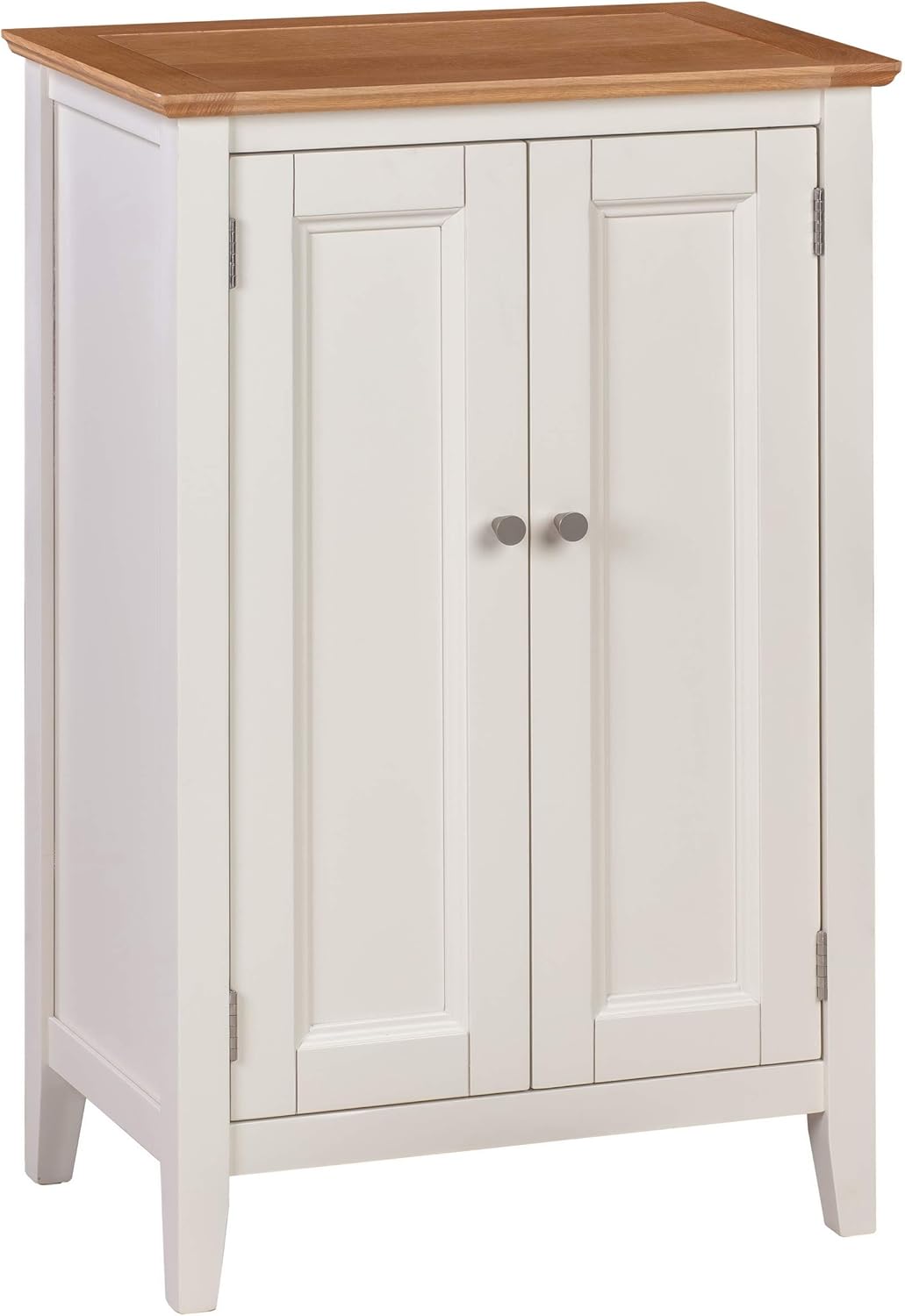 Cupboards Clifton Oak White Painted Small Storage Cupboard Cream Wooden