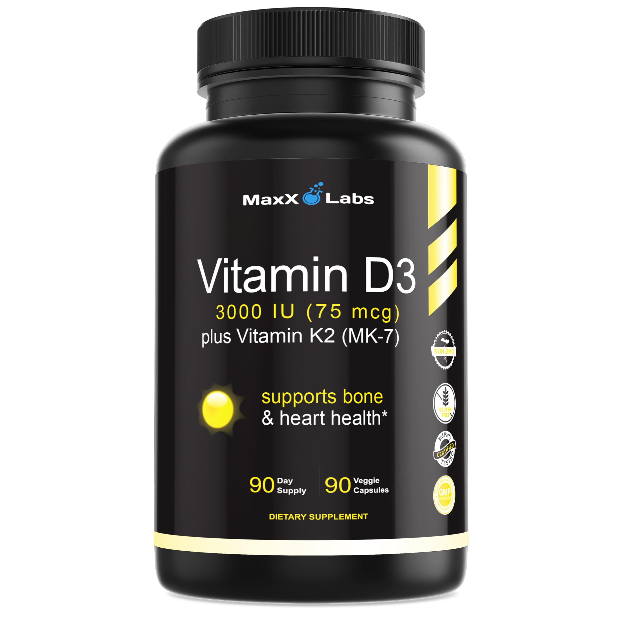 Mua Vitamin D3 K2 3000 IU with Vitamin K as MK7 from Natto High