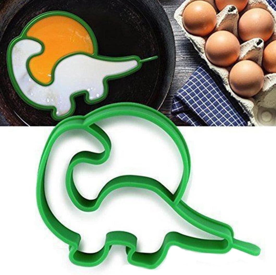 Fried egg pancake molds,GOODCULLER New Silicone Fried Egg Breakfast Dinosaur Shaper Pancake Ring Mould Pancake Kitchen Cool
