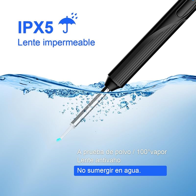 Kit inalámbrico de limpieza de oídos, limpiador de oídos con otoscopio con cámara HD, carga USB, kit de limpieza visual de oídos con 6 LED para el cuidado familiar — foto 6 de 8