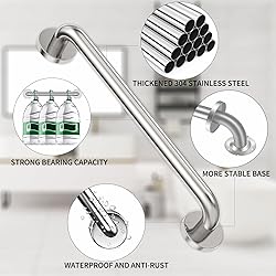 2 Pack Grab Bars for Bathroom, 18 Inch Chrome