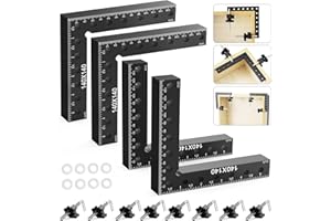 Housolution 90 Degree Positioning Squares Right Angle Clamps 5.5 x 5.5(14 x 14cm) Aluminum Alloy Corner Clamps for Woodworkin