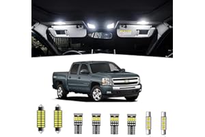 AWALITED 12pcs Chevy Silverado Interior LED Lights Kit Super Bright LED Map Dome Light Bulbs Replacement for 2007 2008 2009 2010 2011 2012 2013 Chevy Silverado all models