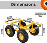 Move It Heavy Duty Dolly Trolley 540kg 25cm Pneumatic Wheels 75x38cm view 3
