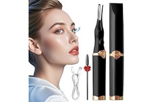 VINCOFOO Heated Eyelash Curlers, 2025 Upgrade Electric Eyelash Curler, Electric Eyelash Curler for Instant Glam, Fast Heat up in 8s, 3 Heat Modes with USB Rechargeable, Heated Eyelash Curler for Women(Black)