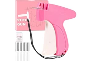 TUIYINYIN Stitch Gun for Clothes,Includes 6 Mini Needle,5000 Pcs Micro Fasteners(2500 White & 2500 Black) Stitch Gun,Quick Clothing Fixer,Stitchy Sewing Kit Tag Gun,Retail Tagging Gun for Clothing