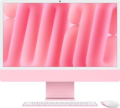 iMac Ordenador de Mesa Todo en uno con Chip M4, CPU y GPU de 10 núcleos: diseñado para Apple Intelligence, Pantalla Retina de 24″, 16 GB de Memoria unificada, SSD de 512 GB - Rosa