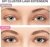 LYMYBETY Cluster Lashes Extensions 144P D Curl 10mm 12 Rows 12Pcs/Row view 5