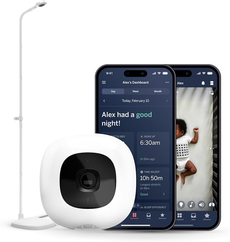 Nanit Pro Smart Baby Monitor 1080p Wi-Fi Camera with 2nd Gen Floor Stand &