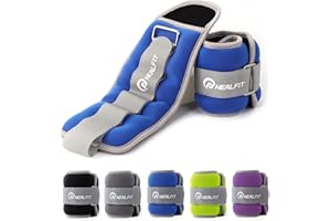 NEALFIT Ankle Weights for Men Women Kids, Leg Arm Wrist Weights with Adjustable Strap for Running, Gymnastics, Aerobics,Gym, Fitness