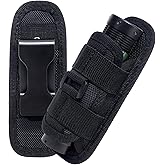 Tactical Flashlight Holster,Flashlight Pouch,Rotatable Flashlight Holder Pouch Clip,Duty MOLLE Tactical Accessories Torch Car