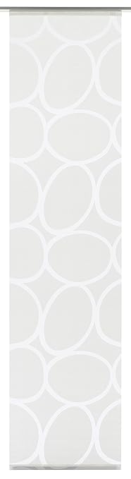 GARDINIA Flächenvorhang (1 Stück), Schiebegardine, Blickdicht, Flächenvorhang Stoff Dekor, Stein-Muster, Weiß, 60 x 245 cm (B