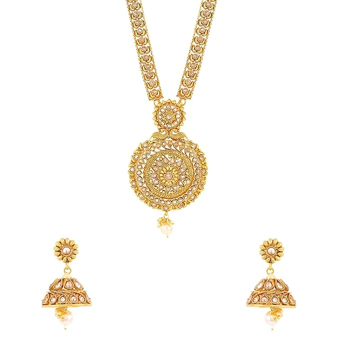 Buy Voylla Jewellery Set for Women (Golden) (8907617942209) at Amazon.in