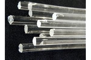 Devardi Glass Handmade Clear Glass Rods, 1 Lb COE 104 - Lampwork, Beadmaking