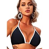 Navneet Halter String Triangle Bikini Top for Women Sexy Brazilian Swimsuit Bathing Suit Swim Top