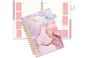 2025 Planner -Weekly and Monthly Planner, Calendar Planner 2025 for Women, AIMPEAK Weekly Planner2025 with Tabs, Jan. 2025 - Dec. 2025, Pen Loop, Pink Marble, 5.5" x 8.5"