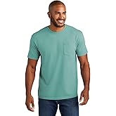 Comfort Colors Men's Adult Short Sleeve Pocket Tee, Style 6030 (Small, Sea Green)