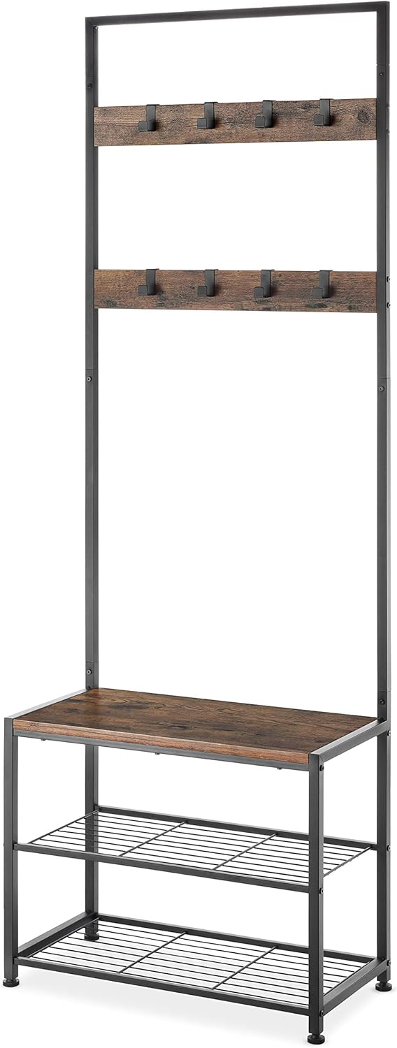 benches with shoe storage underneath on Amazon Com Whitmor Modern Industrial Entry Way Tower Bench With Shoe Shelves Home Kitchen