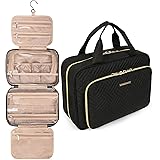 BAGSMART Toiletry Bag Hanging Travel Organizer with TSA Approved Transparent Cosmetic Bag and Detachable Makeup Pouch For Ful