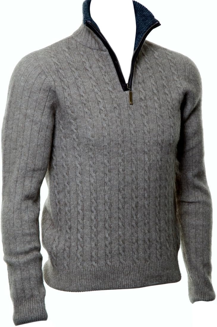 New Zealand Wool/Brushtail Possum blend Cable Jersey Mocha