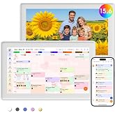 Westsee 15.6" Digital Calendar, No Subscription Smart Family Planner | Touch Screen Electronic Wall Calendar, Photo Display, Chore Chart &amp; Tasks, Meal Planner, Wall Mount &amp; Desk Stand (White)