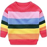 Mud Kingdom Girls Boys Sweaters Rainbow Stripes Crewneck Knit Pullover Fall 2-9 Years
