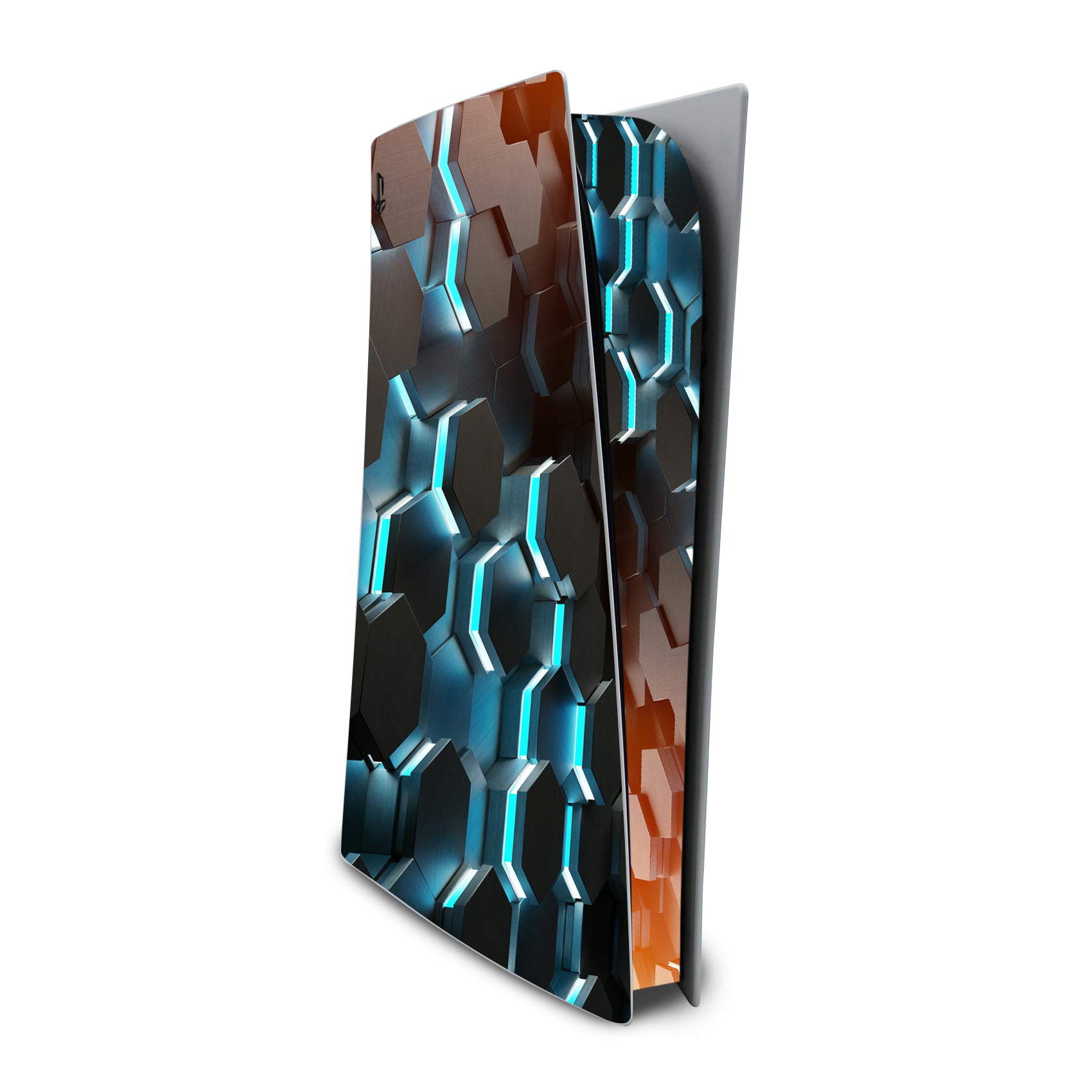 Finest Folia Screen Protector Compatible with PS5 Sticker Case for Games Console Case Sticker Vinyl Film Skin Against Scratches Design Cover RX023 (Digital Edition, No. 11 Hexagon)