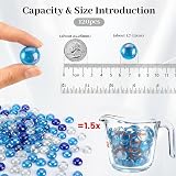 VGOODALL Glass Pebbles 120 Iridescent Gems Blue White Decor Inert view 2